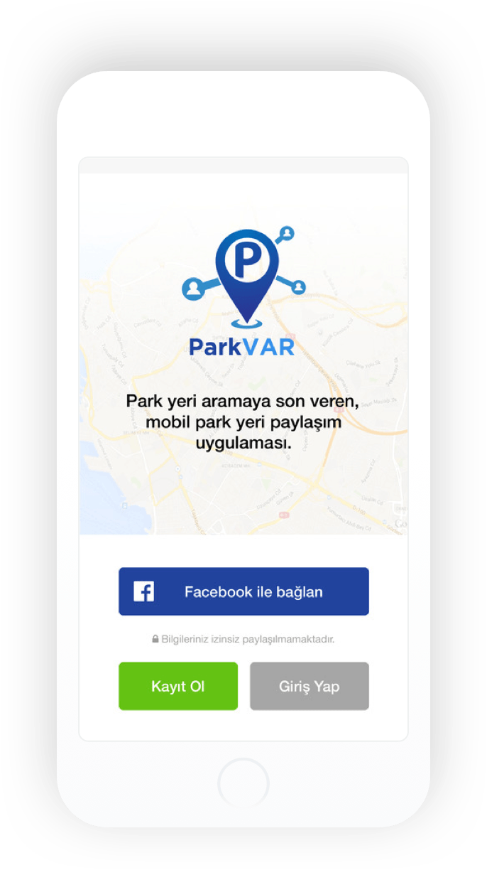 ParkVar iOS login mockup
