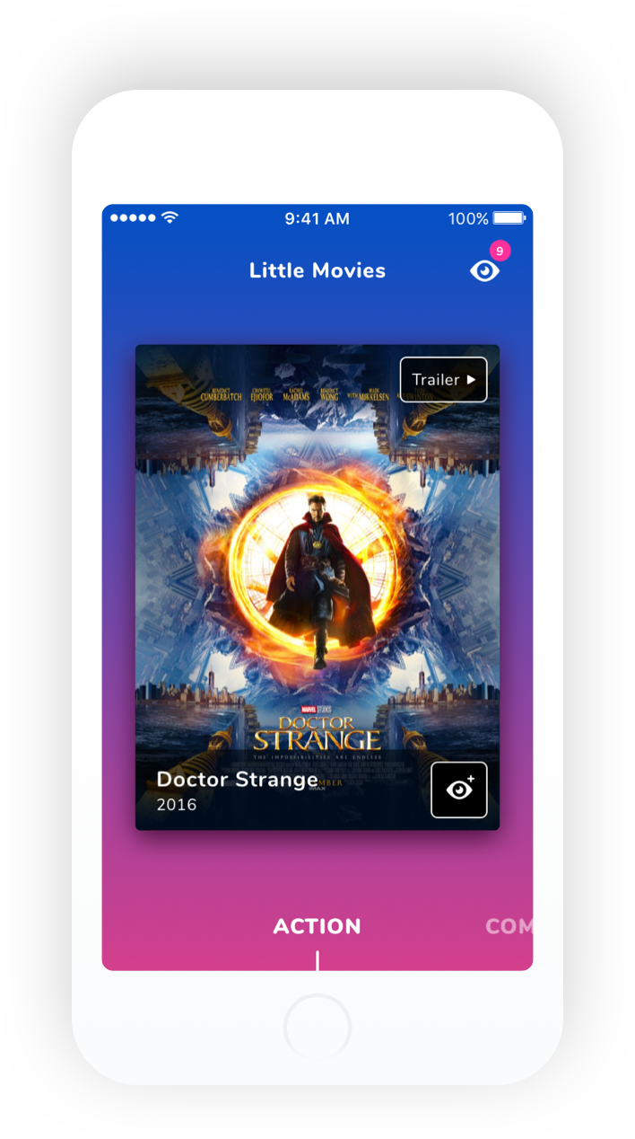 Little Movies iOS movie suggestion mockup