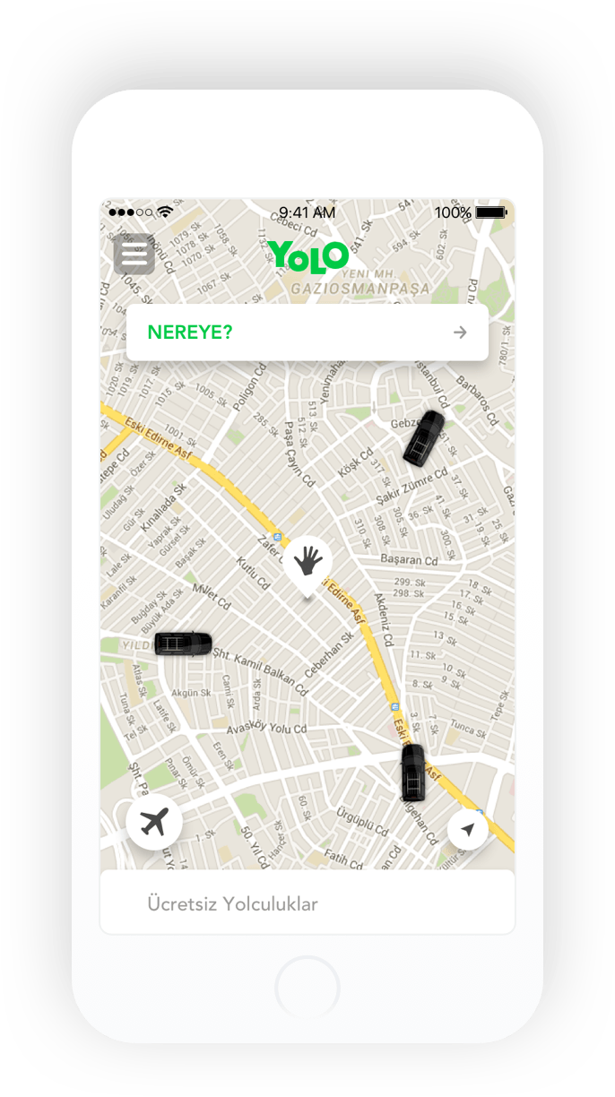 YOLO iOS map mockup